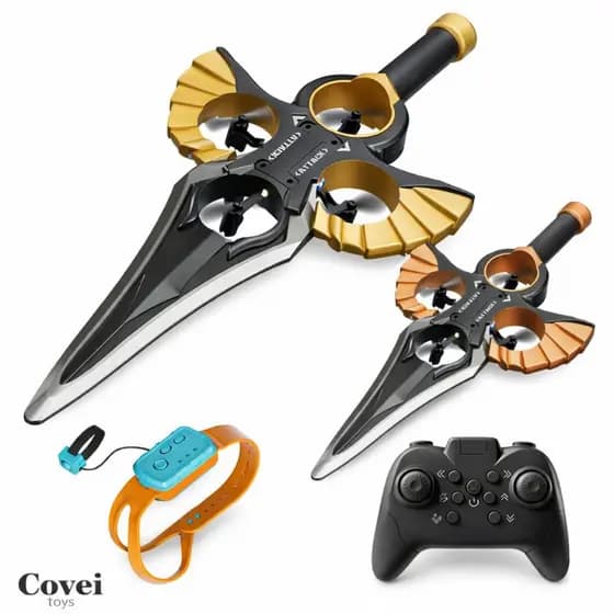 Drone Espada Voadora RC 2.4G 4 Eixos 360 Graus Infantil Controle Remoto Acrobacias Aéreas Recarregável