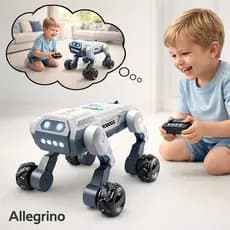 Brinquedo Cão Robô Multifuncional Inteligente Controle Remoto Com Sensor de Gestos Movimento Por Aplicativo - Allegrino
