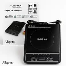 Fogão De Indução Cooktop Portátil Multifuncional Sunchan Rápido Para Aquecer Preto 220v Allegrino