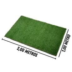 Grama Sintética 15mm - 1,00 x 2,00 (2.00m²) Para Decoração Flores Jardim Campo de futebol  - FL10082