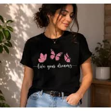Camiseta Feminina, Camiseta Borboleta, Camiseta Aesthetic, Camiseta  Estampa Feminina