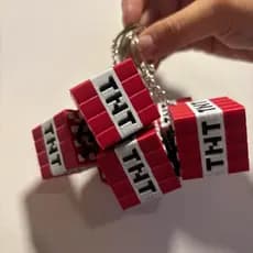 chaveiro tnt minicraft 3d  estilo gamer criativo lembrancinha brindi festa infantil aniversário