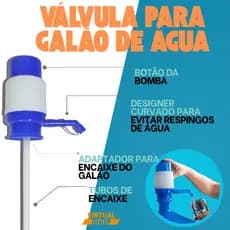 Bomba Manual Galão 10/20 Litros Água Mineral Do Bico P/ Copo