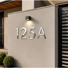 Letreiro Fachada Residencial 15cm Inox