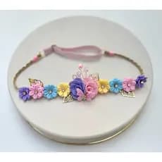 Tiara Jardim encantado candy, tiara de bebê, tiara infantil, tiara jardim de borboletas, tiara luxo, tiara casamento