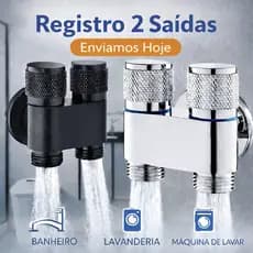 Válvula de saida dupla Inox 1/2 para torneira  Ducha Higiénica Caixa Acoplada Máquina Lavar banheiro