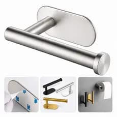 Porta rolo de Papel Higiênico Aço Inox Sem Furo Fixação Adesiva forte Banheiro lavabo