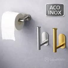 Porta Rolo de Papel Higiênico em Aço Inox sem furos adesivo forte banheiro lavabo