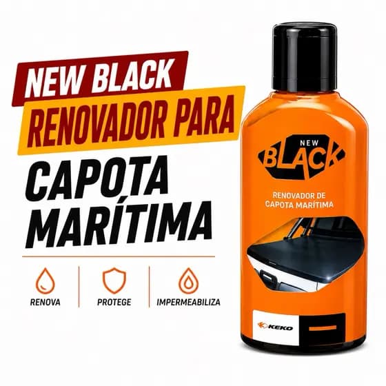 Renovador De Capota Marítima New Black Keko Revitaliza Protege Impermeabiliza