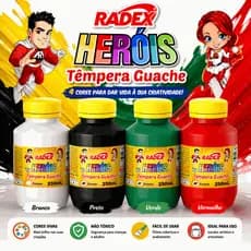 Tinta Guache Radex Varias Cores Original 250 ML Queima De Estoque