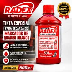 Tinta para Marcador de Quadro Branco Radex Original Rende Muito Queima De Estoque