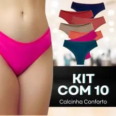 Kit calcinhas microfibra estampada ou lisa (Tanga Microfibra)