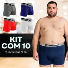 Kit Cuecas Boxer Adulto de Microfibra Masculina Box