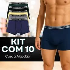 kit Cuecas Boxer de Cotton Algodão Confortável
