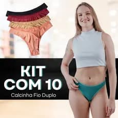 kit Tangas Calcinhas  Fio Duplo Em Tecido Leve Confortável Não Marca