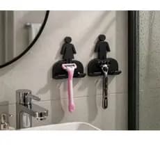 Suporte De Lâmina De Barbear Dele Dela Conjunto Kit Feminino Masculino Parede Banheiro Organizador