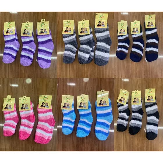 Meia Bebê Térmica Felpuda Quente Inverno Confortável Estampada Menino Menina 1 Par 1-9 Meses
