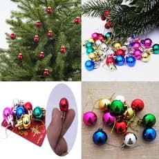 Kit Com 24 Mini Bola De Natal Lisa Enfeite Arvore 2cm