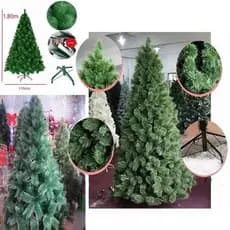 Arvore De Natal Pinheiro 2,10 Metros 566 Galhos Verde / Nevada C/ Neve e Branca Modelo Luxo 1,80m