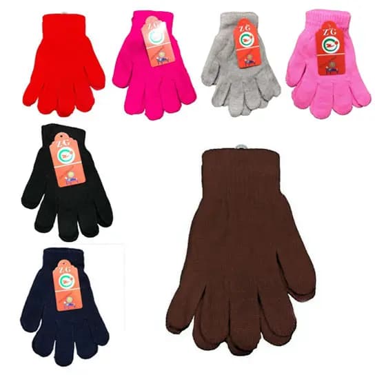 Luvas Lã Infantil Frio Inverno Cores Lisas Meninas ou Meninos Quentinha Unissex Tamanho Único Até 10 - 16 anos