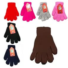 Luvas Lã Infantil Frio Inverno Cores Lisas Meninas ou Meninos Quentinha Unissex Tamanho Único Até 10 - 16 anos