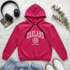 Blusa Moletom Oversized Flanelada Larga Soltinha Feminina Streetwear Com Capuz Juvenil Tam 12 ao 16
