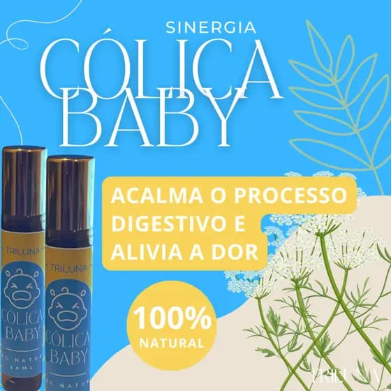 Blend Óleo Essencial para Cólicas de bebês - Cólica Baby - 100% Natural - Aromaterapia