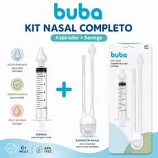 KIT NASAL COMPLETO BUBA – SERINGA + ASPIRADOR