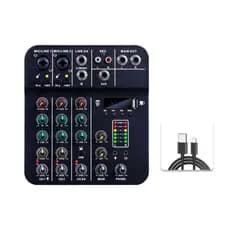 Mixer Mesa 4 Canais Bluetooth Interface Mp3/usb Pvc Led