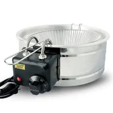 Fritadeira Eletrica a Óleo Tacho 5L e 7L Inox Industrial c/Termostato Fritador Batata 110v e 220v