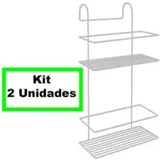 2 unidade Suporte porta shampoo 2 andares cromado de pendurar no box qualidade premium