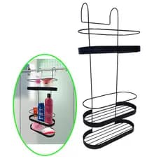 Suporte porta shampoo 3 andares cor preto de pendurar no box banheiro modelo luxo