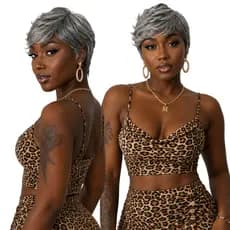 Peruca Lace 100% Humana Curta Lisa Wig + Cap
