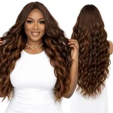 Lace Wig Levemente Cacheada com Toque Realista 65cm Orgânica