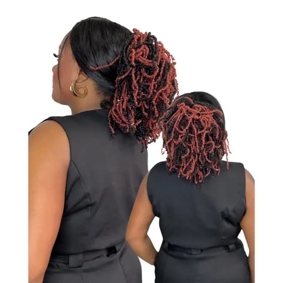 Rabo de Cavalo Curto Dread Pixi Locs 25cm Natural Estica Ajuste Tela