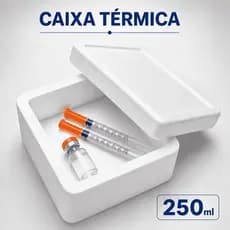 Caixa Térmica Isopor 250ml para Insulina Medicamentos Sorvete – 1, 3 , 5 ou 10 Unidades