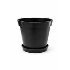 10 Vasos Redondo Pote 2,5 Litros Com Prato Para Plantas Cultivar Flores Jardim