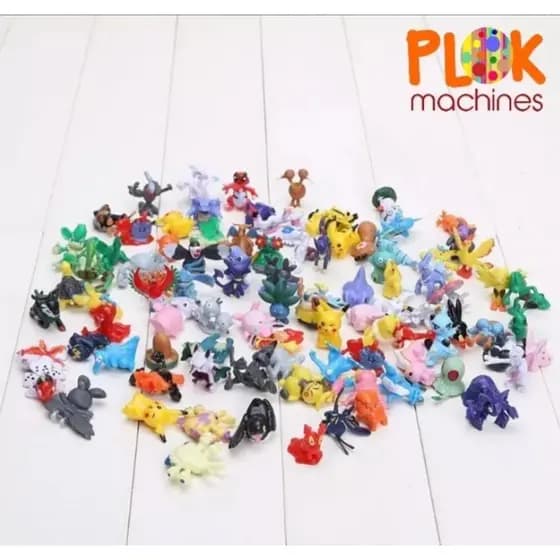 Pokemon Miniatura Brinquedo - Pacote Com 100 unidades 1 polegada