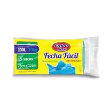 Saco De Lixo Azul Reforçado Fecha Fácil Embalixo 50 e 100 Litros