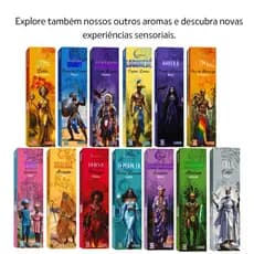 Incensos Natural Artesanal Orgânico Lua Mistica 0 Carvão Cx Com 10 Varetas Linha dos Orixás