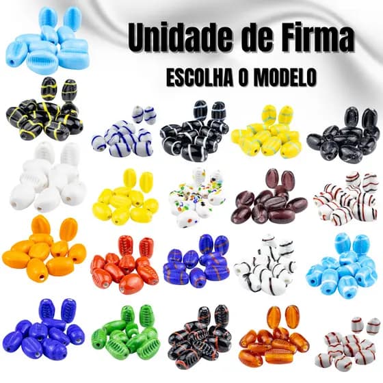 Unidade Firma em Murano Búzios 22mm para Guias Umbanda Candomblé – Escolha Um Modelo