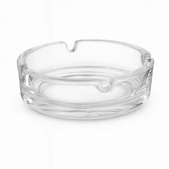 Cinzeiro de Vidro Clássico Redondo com 4 Apoios 10 cm