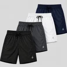 Kit 4 Shorts Tactel Masculino Dry Fit Bermudas Masculinas Elastano Praia Mauricinho Academia Liso