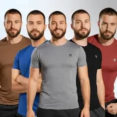 Kit 5 Camisetas Masculina Dry Fit Academia Camisa Fitness Para Treino Corrida Com Manga Curta