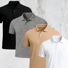 Kit 4 Polo Masculina Tradicional Casual Moderna Básica Elegante Social Para O Dia a Dia