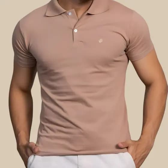 Camisa Gola Polo Masculina Camiseta 100% Algodão Roupas Casuais de Escritório Estilosa e Confortável