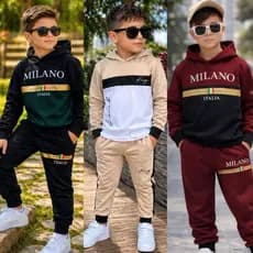 Conjunto Infantil Masculino Inverno Casaco com Zíper e Calça com Bolso Quentinho 2 a 12 Anos