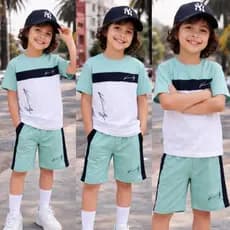 Conjunto Infantil Menino Verão Camisa + Bermuda Dry Fit Roupas 2 ao 12 Anos