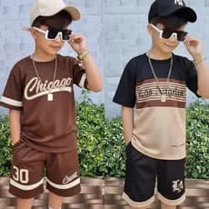 Conjunto de Menino Premium Verão Short com Bolso + Camiseta Estampada