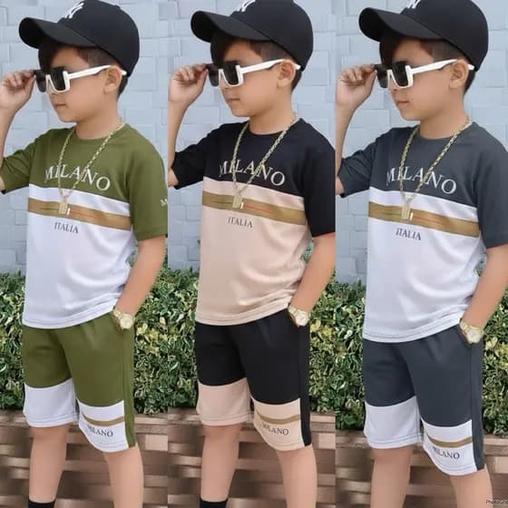 Conjunto Infantil Masculino Juvenil Bermuda e Camisa Dry Fit Confortavel